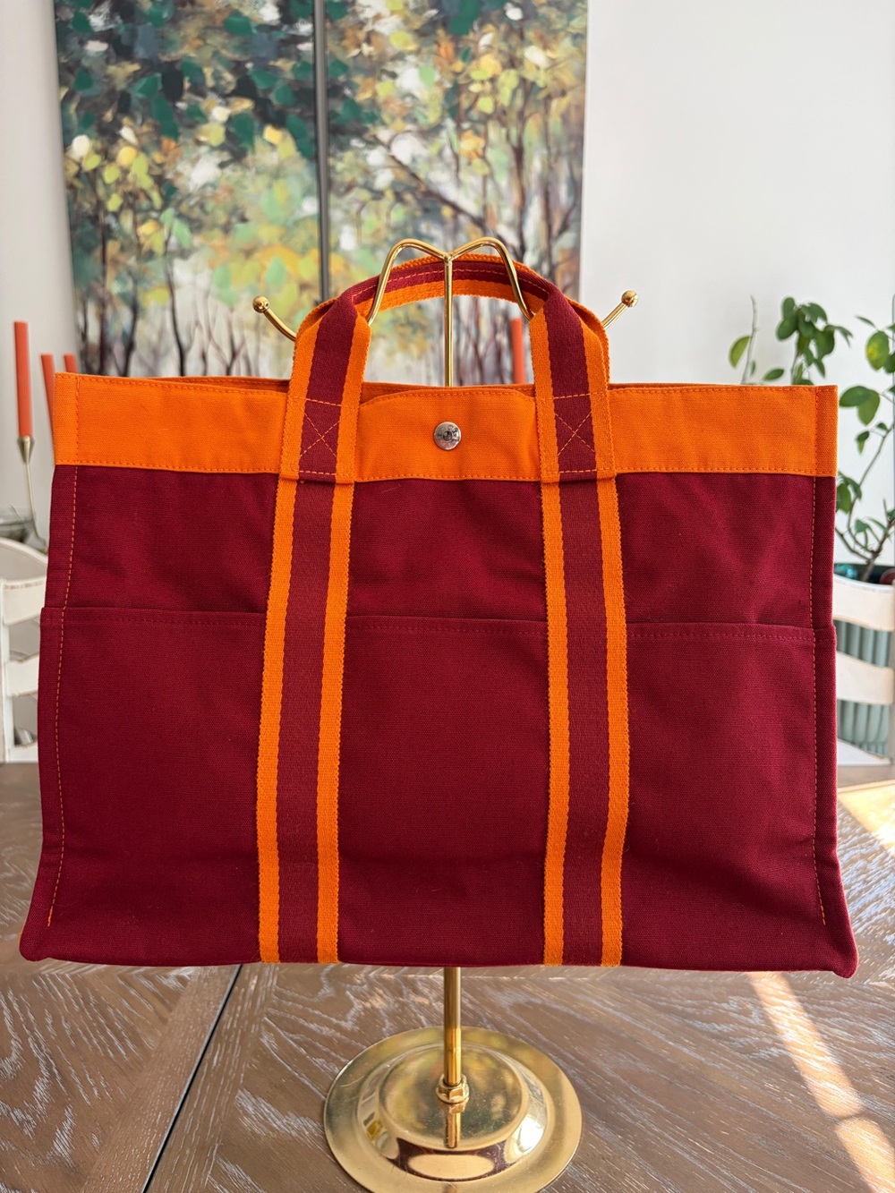 Hermes French Festival Hawaii 2002 Bicolor Fourre Tout MM Bag Tote Bag